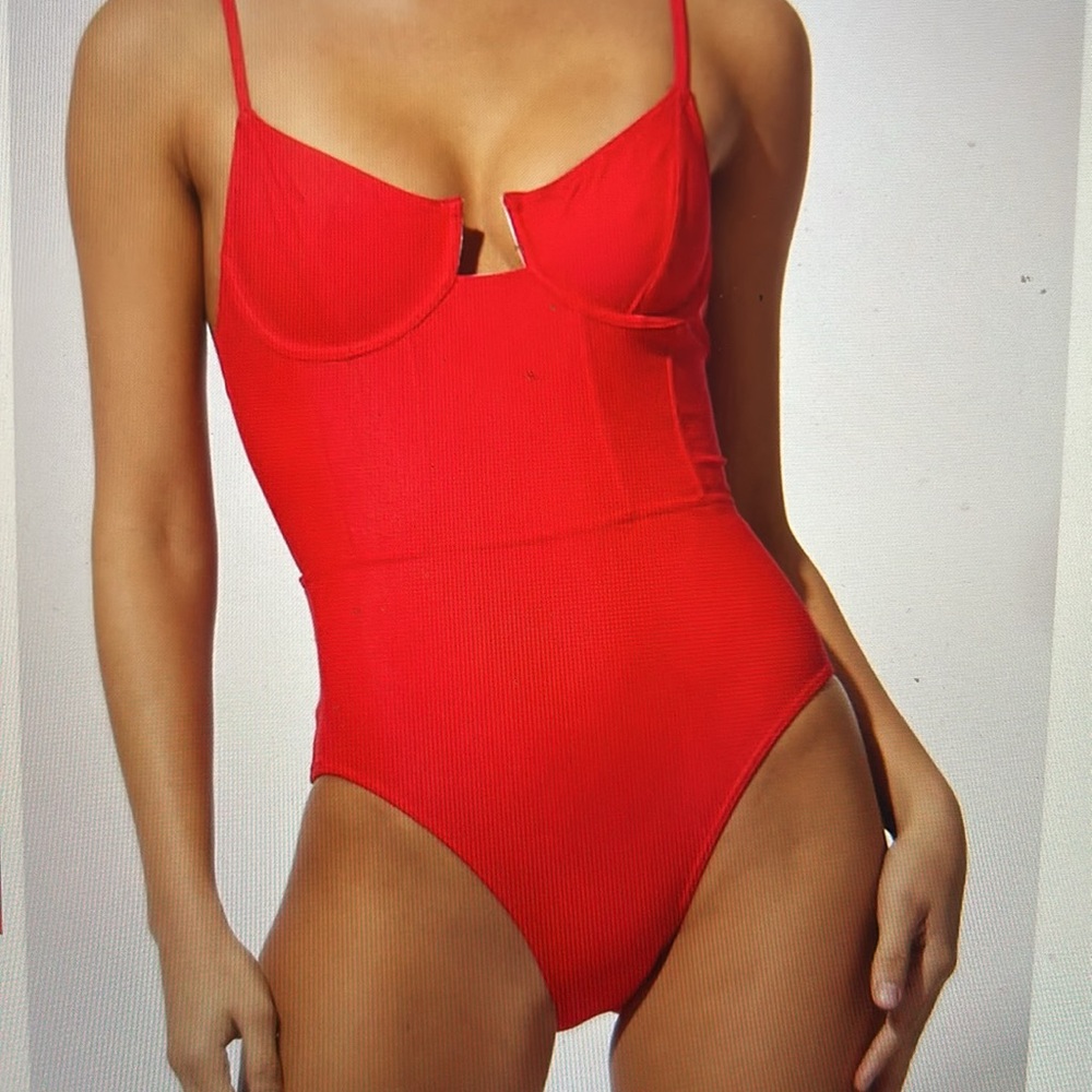 Red One-Piece Swimsuit